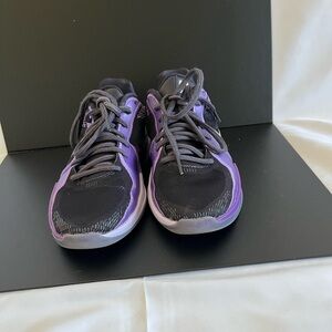 Purple and Black Athletic Shoes